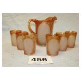 IMPERIAL CARNIVAL PITCHER & GLASSES