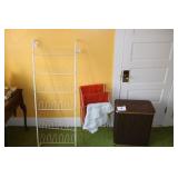Shoe rack, towels, clothes hamper
