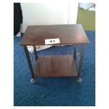 Early record  player table w/record holders