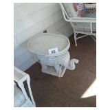 Wicker elephant end table