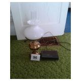 Lamp with a GE digital clock radio