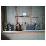 LOT OF MISC COLLECTORS BOTTLES & CANE