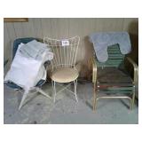CHAIRS, BLANKETS, TOWEL, RUG