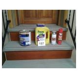 Weed preventer, red paint, matte coating, and ant