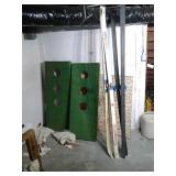 Skies and corn hole game