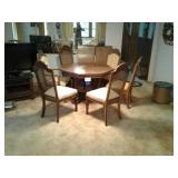 Burlington furniture dining table w/6 chairs &