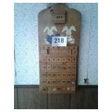 Wooden Calendar with removable pieces