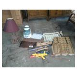 Lamp, blender, calendars and other