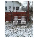 2 seater swing set on frame