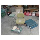 3 chairs and a coleman folding chair plus