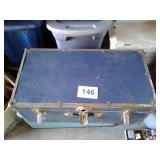 NAVY BLUE TRUNK FULL OF AVON BOTTLES