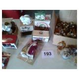 LOT OF AVON PERFUME & HOLIDAY DECOR