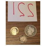 SILVER  BARBER HALF DOLLAR,1924 BUFFALO