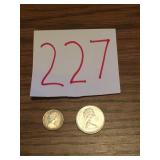 BU UNCIRCULATED CANADIAN SILVER COINS