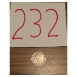 1887 US SILVER SEATED LIBERTY DIME