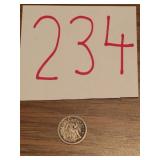 1841 SILVER SEATED LIBERTY US DIME