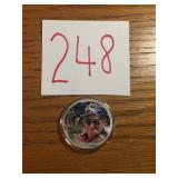 PAINTED DALE EARNHARDT 1OZ. PURE .999 SILVER EAGLE