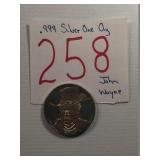 JOHN WAYNE....999 SILVER ONE OZ.