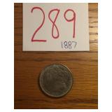 1887 MORGAN SILVER DOLLAR