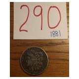 1881 MORGAN SILVER DOLLAR