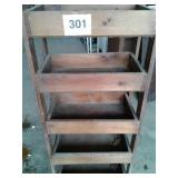 ANTIQUE SHOE FACTORY CART ON WHEELS