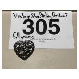 VINTAGE STERLING SILVER PENDANT...6.4 GRAMS