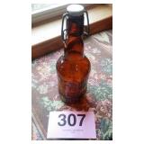BROWN GLASS BEER BOTTLE, GROLSCH, FLORIDA