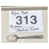 AZTEC FORK STERLING SILVER...11.1 GRAMS