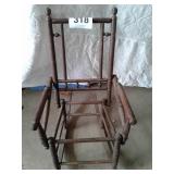 ANTIQUE WOODEN HOCKY CHAIR FRAME