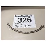 DIAMOND GOLD BRACELET STERLING SILVER...16GR