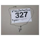 20" STERLING SILVER CHAIN & CROSS...4 GR.