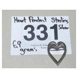 STERLING SILVER HEART PENDANT...6.9 GRAMS