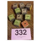 VINTAGE HALSAM LOT OF 10 SAFETY BLOCKS