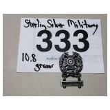 STERLING SILVER MILITARY PIN...10.8 GR