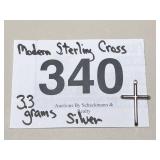 MODERN STERLING CROSS....3.3 GR