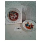 2 AVON DECORATIVE CHRISTMAS PLATES