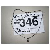 18" STERLING SILVER CHAIN & PENDANT...3.6 GR.