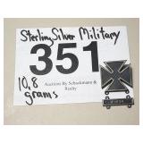 STERLING SILVER MILITARY PIN...10.8 GR.