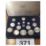 100 YEARS OF UNITED STATES SILVER COINS