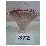 FENTON ?? FAN VASE WITH LION HEADS