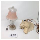 LIGHTED SEA SHELL, VANITY LIGHT
