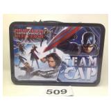 CAPTAIN AMERICA TIN W/5 ONE OZ SILVER COINS