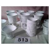 12 MILK GLASSWARE