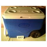 COLEMAN COOLER ON WHEELS