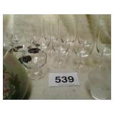 WINE GLASSES ; PUNCH BOWL