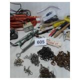 EXTENTION CORD; CHAINS; PAINTING BRUSHES