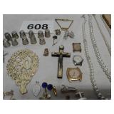 JEWELRY; DRESSER VANITY; MIRROR ETC..