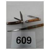 OLD TIMER POCKET KNIFE; BROWNIE POCKET KNIFE; ETC.