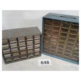 2 STORAGE CONTAINERS WITH MISC HARDWARE