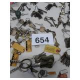 COLLECTION OF KEYS SKELITON; PADLOCKS ETC..